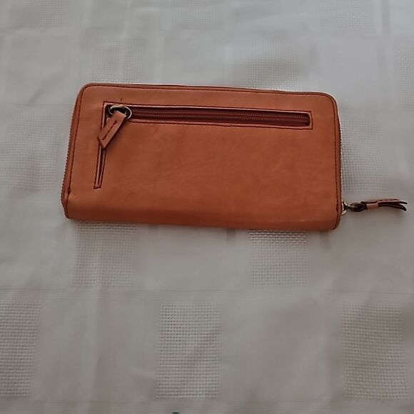 Fossil Women's Leather Wallet Orange - Picture 3 of 16